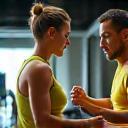 Personal fitness training session with certified coach